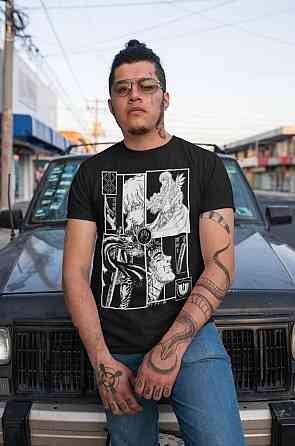 Футболка для хлопчика з аніме принтом Гутс Берсерк Аніме Інспіред оверсайз (зріст від 165 до 180) Чорний AnimeJ1162m Дніпро