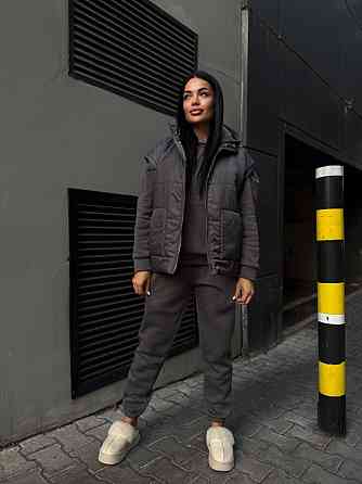 Женский теплый костюм тройка (жилетка+штаны+худи) Одесса