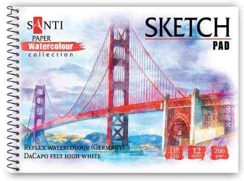 Альбом для акварелі "SANTI" "City" 130505 А5, "Paper Watercolour Collection", 12 арк, 200 г/м2, шт Київ