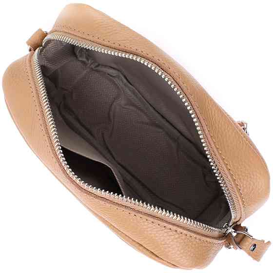 Женская сумка кросс-боди из натуральной кожи Vintage sale_15139 Бежевый Киев