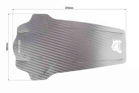 Крило поліпропіленове універсальне, кріпл. на стяжках, "карбон" Київ