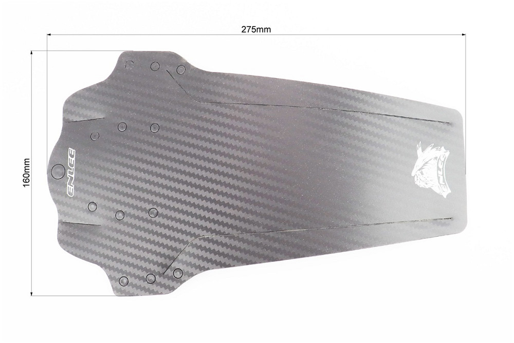 Крило поліпропіленове універсальне, кріпл. на стяжках, "карбон" Київ - фото 2