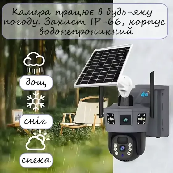 Камера на 3 линзы 4G / солнечная панель SD 35-4G Коломия