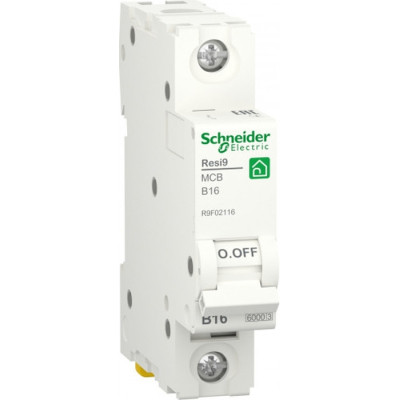 Автоматичний вимикач Schneider Electric RESI9 6kA 1P 16A В (R9F02116) Вінниця - фото 1