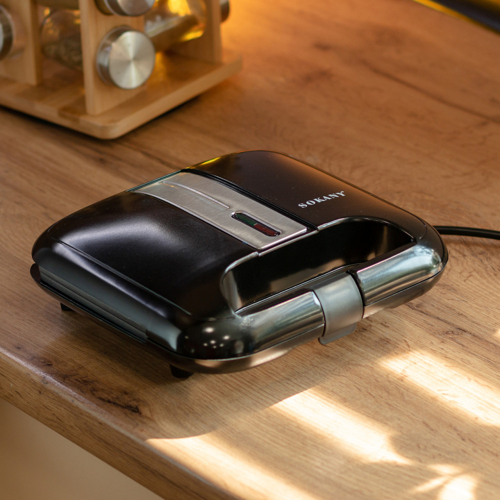 Sokany Вафельниця з антипригарним покриттям, швидким нагріванням і квадратною формою вафель 750 Коломия - фото 9