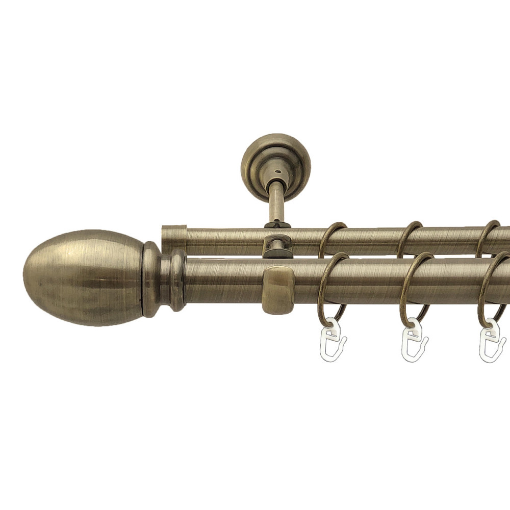 Карниз Orvit Белуно металевий дворядний відкритий Антик 25\16 мм 160 см (4290700) Львов - изображение 1