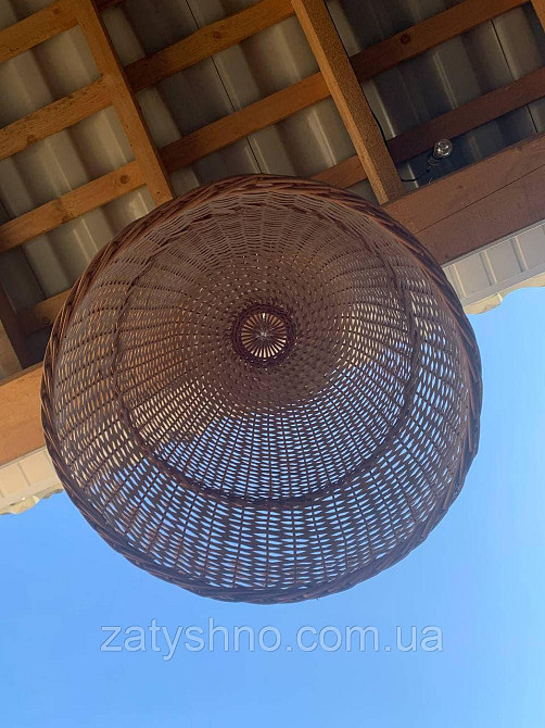 Люстра плетеная с светлой лозы Киев - изображение 3