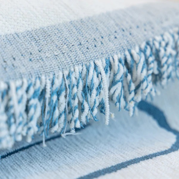 Плед покрывало на диван или кровать,чехол накидка 180х230 см для мягкой мебели синий с белым Каменец-Подольский - изображение 9