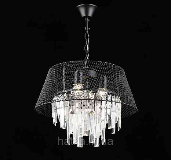 Люстра кришталева підвісна в стилі лофт Sirius B S2452/4 BK Київ