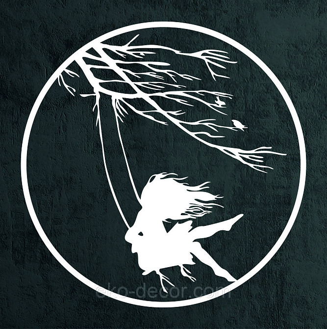 Декоративне настінне Панно «Дівчинка та голуб» Декор на стіну 50*44 см, Білий Київ - фото 8