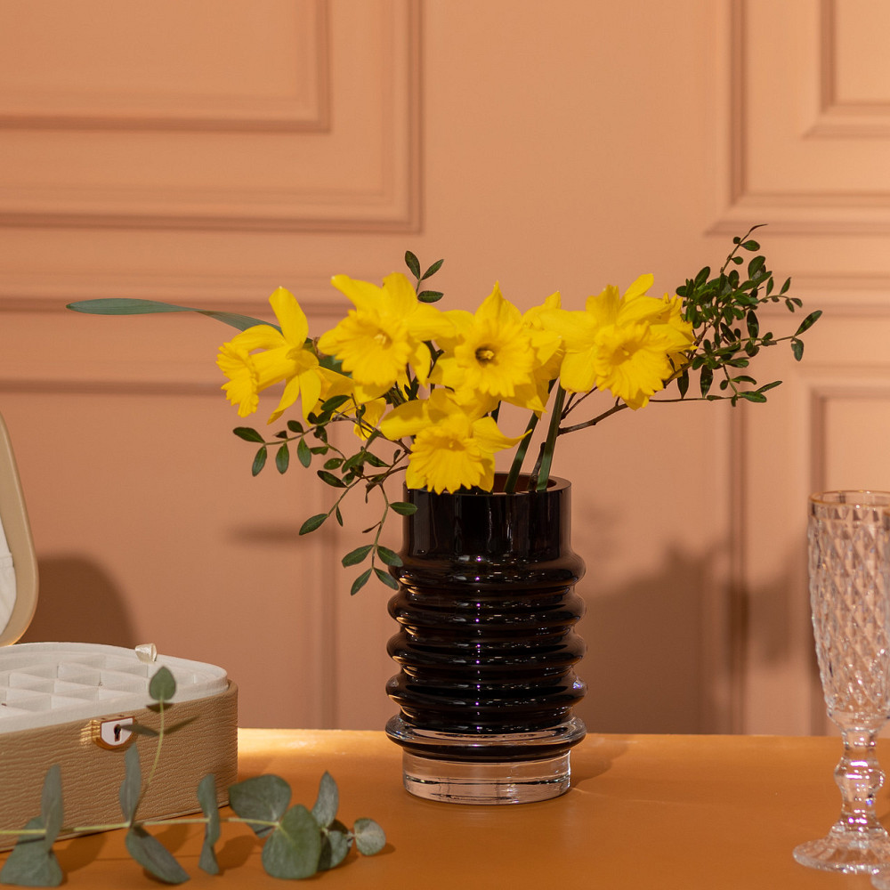 Flower Season Ваза скляна декоративна 18 см у скандинавському стилі для квітів та інтер'єру 900 Коломия - фото 3