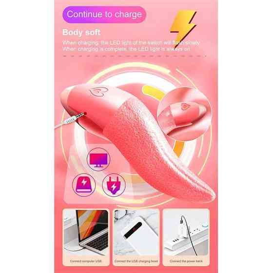 Оральний вібратор язик USB 10 режимів вібрації Вінниця