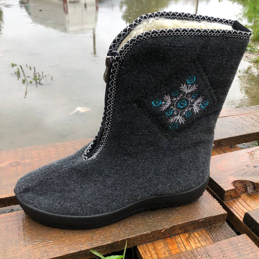 Жіночі пінкові калоші, Зимові дутики для жінок, Жіночі калоші піна на хутрі галоші теплі PE-55 Львів - фото 4