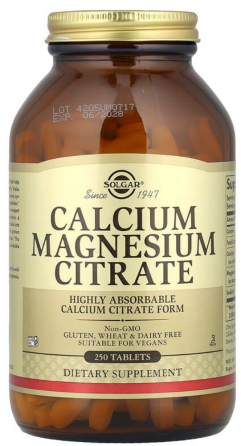 Цитрат кальция магния Solgar Calcium Magnesium Citrate 250 таб Киев