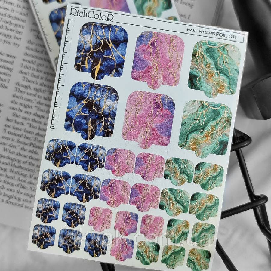 Плівка для дизайну нігтів RichColor 011 для педикюру (8.5x11.5см) Херсон - фото 1