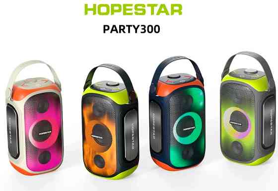 Портативна Bluetooth колонка Hopestar Party 300 з RGB підсвіткою, TWS, AUX, USB, мікрофон Одеса