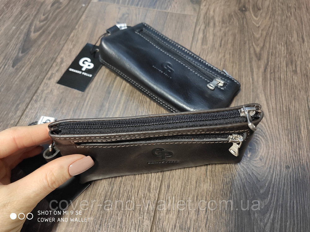 Стильна шкіряна ключниця ручної роботи Grande Pelle Borsetta (коричнева) Київ - фото 8