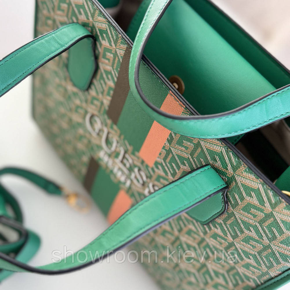Жіноча сумка шоппер Guess (866522) зелена Київ - фото 6