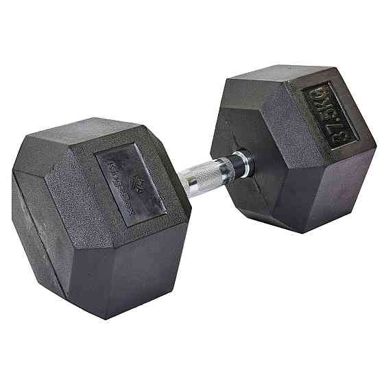 Гантель 37.5 кг цільна шестигранна гексагональна Zelart Київ