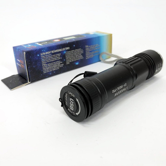 Ліхтар ручний батарейний SY-1903C-P50+SMD+RGB, Ліхтар для використання в темряві Police BL-C136-LM+COB YO-74 Львів - фото 3