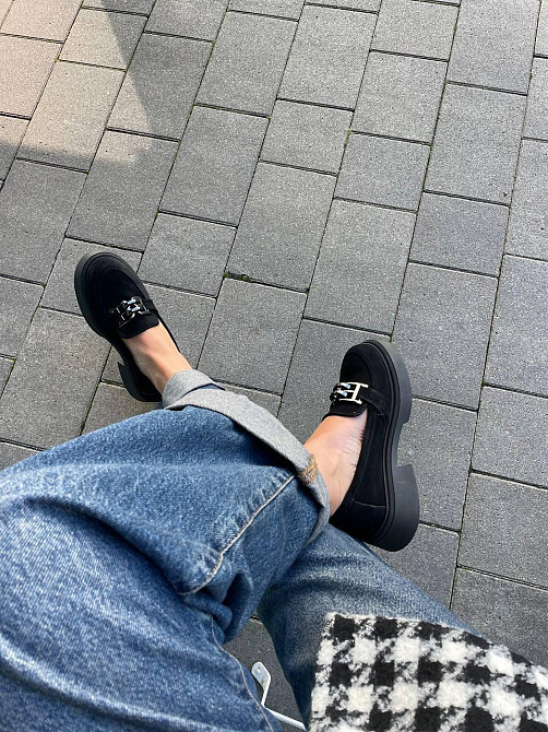 Arcoboletto Туфлі жіночі Arcoboletto 907 чорні (весна-осінь, замша натуральна) (5436) Коломия - фото 9