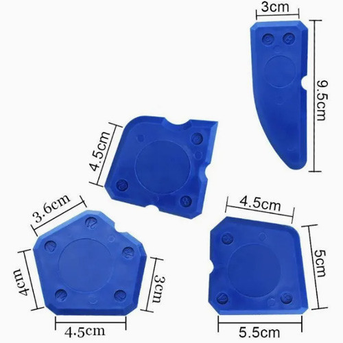 Набор из 4х резиновых шаблонов для разглаживания швов из силикона Винница - изображение 2