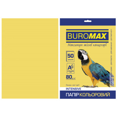 Бумага Buromax А4, 80g, INTENSIVE gold, 50sh (BM.2721350-23) Винница - изображение 1