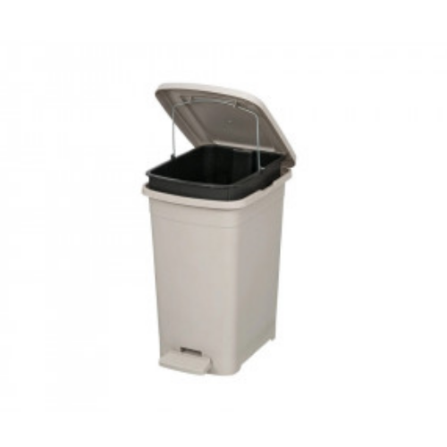 Відро для сміття 15л з педаллю з внутрішнім відром пластик сірий SLIM ELIF Житомир - фото 2
