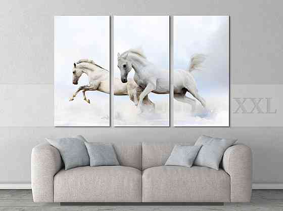 Модульна картина Білі Коні Art-129_XXL Київ