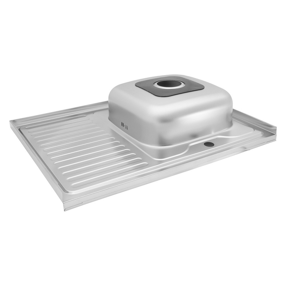 Кухонная мойка накладная с нержавеющей стали Kroner KRP Dekor - 60х80 R (0.6 мм) Киев - изображение 5