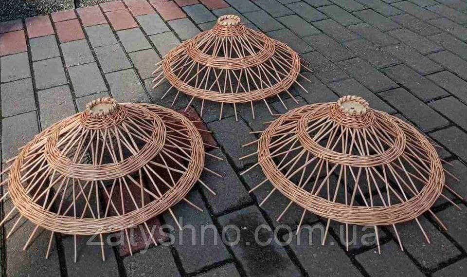 Люстра із лози плетена плоска з візерунком Київ - фото 1