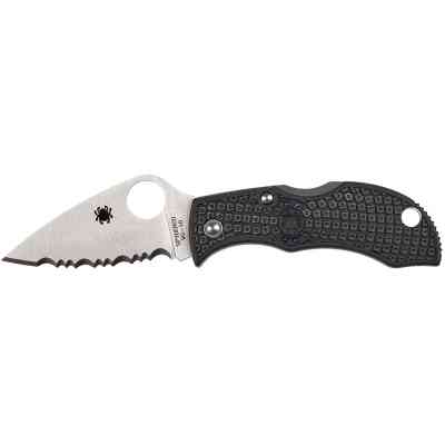 Нож Spyderco Manbug Lightweight Leaf Serrated Black (MBKLFS) Винница