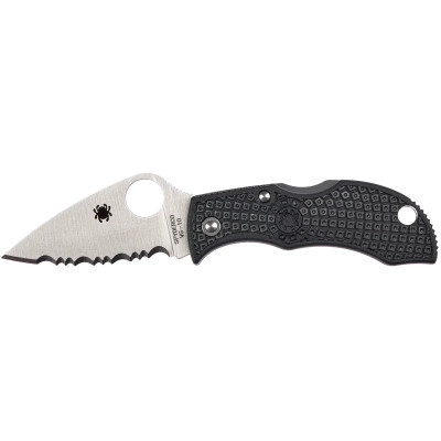Ніж Spyderco Manbug Lightweight Leaf Serrated Black (MBKLFS) Вінниця - фото 1