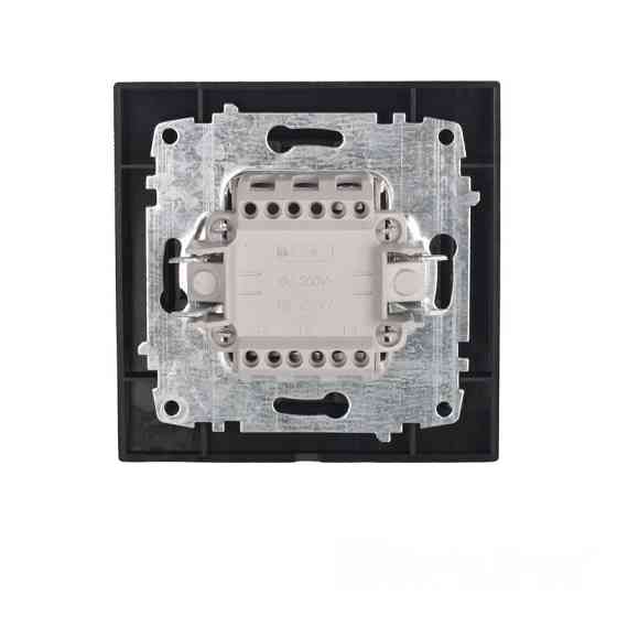 Вимикач потрійний, Enzo  бездоганний графіт Дніпро