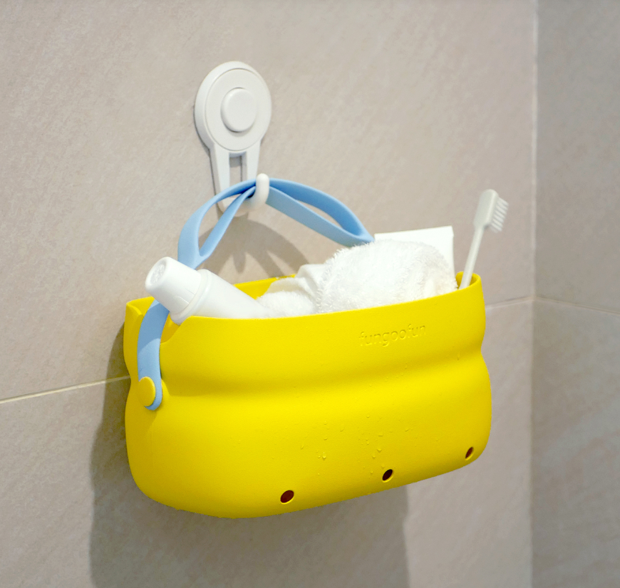 Сумка 2в1 силиконовая косметичка водонепроницаемая для аксессуаров в ваную комнату и душ, дорожняя,жёлтая Каменец-Подольский - изображение 6