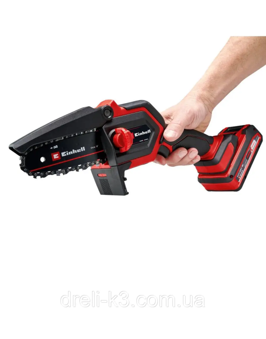 Мощная пила цепная аккумуляторная Einhell GE-PS 18/15 Li BL - Solo: с АКБ 18V 4.0 Ah, шина 158мм, 4,8 м/с Киев - изображение 3