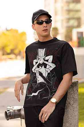 Футболка аниме Человек-бензопила оверсайз (S/M/L) Черний AnimeJ0968 Днепр