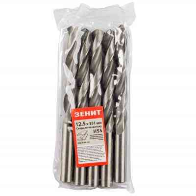 Сверло Зеніт HSS по металлу 12.5х151 мм (5 шт) (30300125) Винница