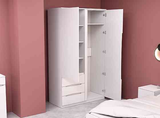 Шкаф Дельта 1, Белый, 1200х550х2100 Львов