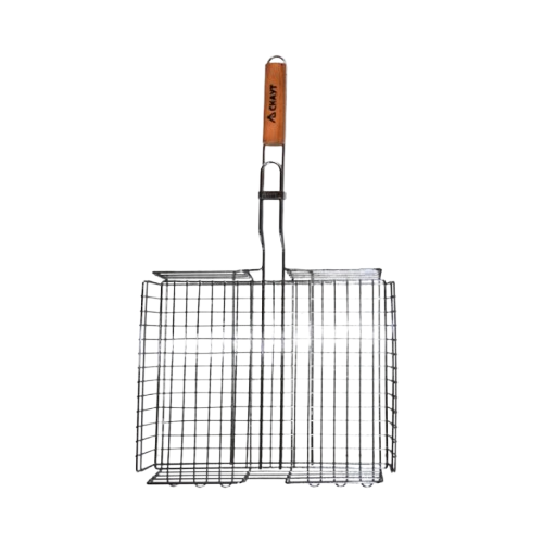 Решітка-гриль глибока з дерев'яною ручкою 36*28*6см Скаут Житомир - фото 1