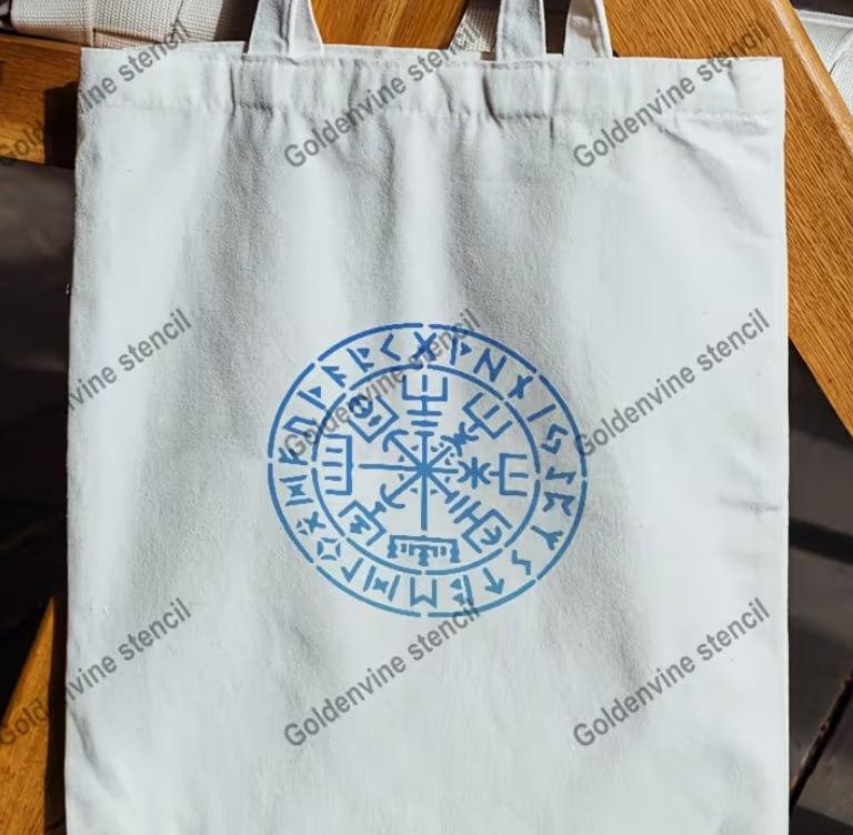 Набор трафаретов руны 4 шт Вегвизир скандинавские символы многоразовые трафареты для декора Киев - изображение 6