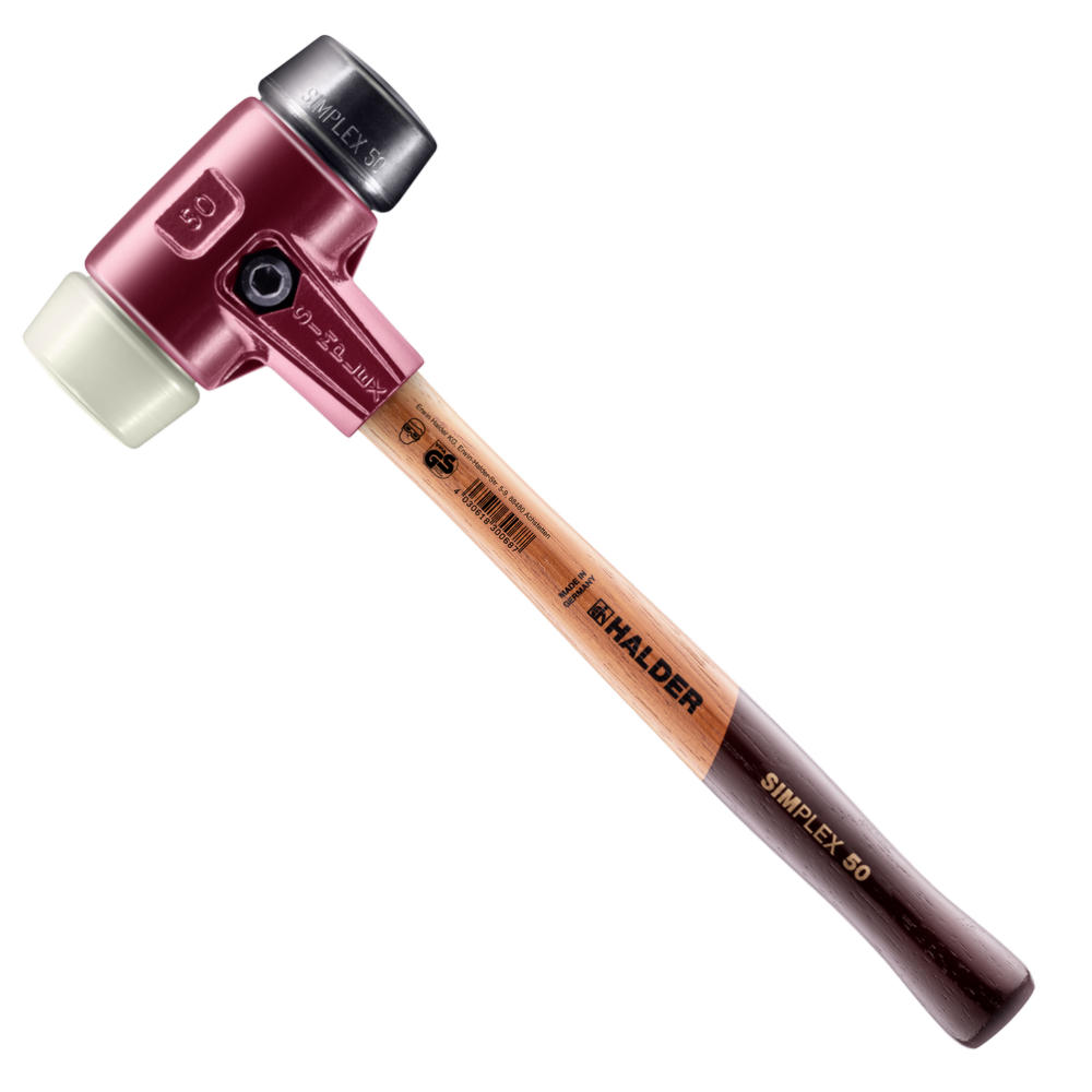 Молоток HALDER Simplex 3028 насадки из черной резины, белого нейлона Одесса - изображение 1