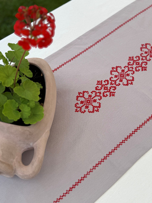 Ecotton Ранер доріжка Ecotton 45x170 см для обіднього столу водовідштовхувальна в етно-стилі сі Коломыя - изображение 1