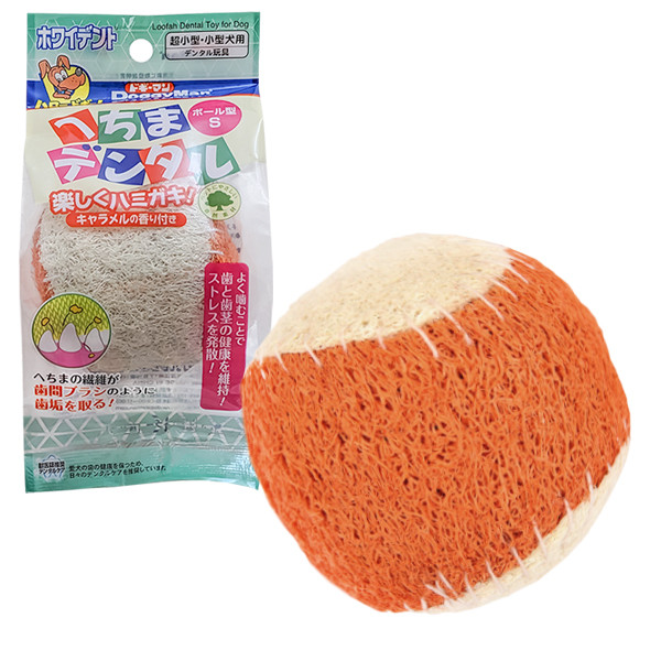 DoggyMan Loofah Ball ДОГГІМЕН М’ЯЧ ЛЮФА жувальна іграшка для чищення зубів собак Київ - фото 1