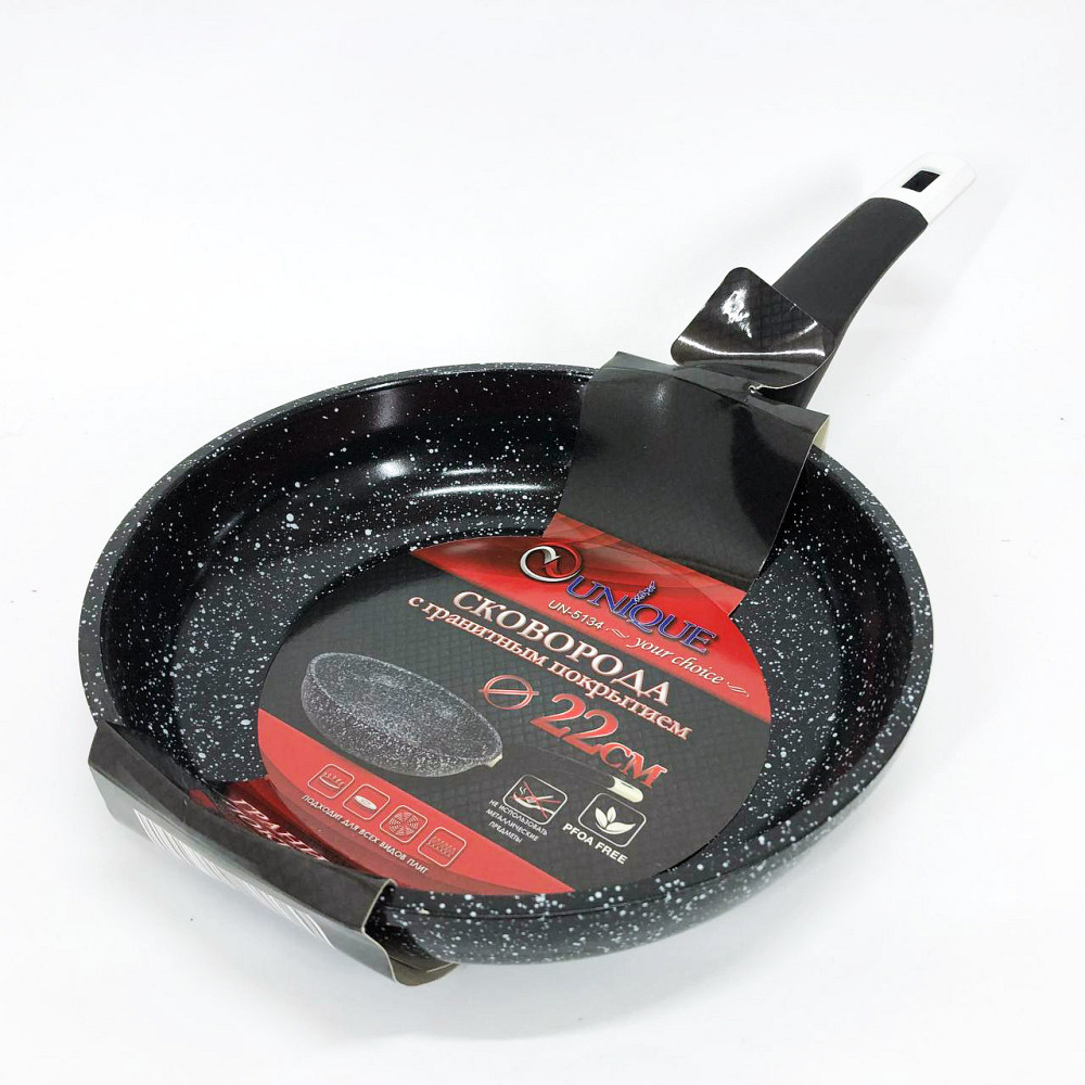 Легка у використанні сковорода UNIQUE UN-5134 22 см, Якісна сковорода для смаження надовго CO-25 Івано-Франківськ - фото 9