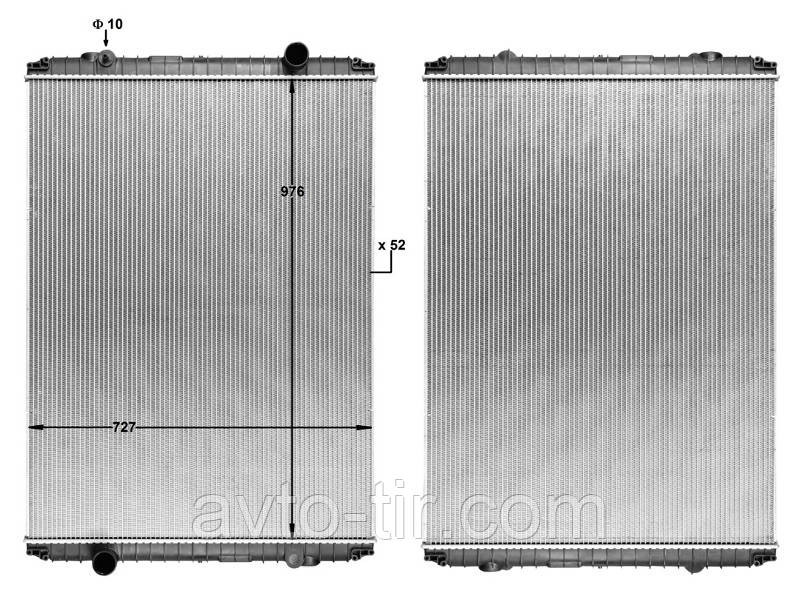 Радиатор охлаждение двигателя Renault Magnum 5001848515 5010315369 5001848517 5001856528 5001860493 5001860501 Луцк - изображение 1