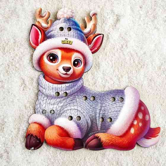 Деревянная игрушка-шнуровка 