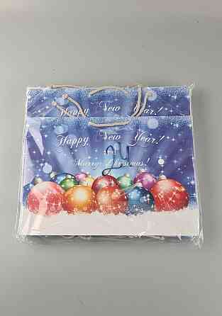 Бумажные пакеты большой горизонтальный 36/22/10  новоголний-24 (12 шт) Харьков