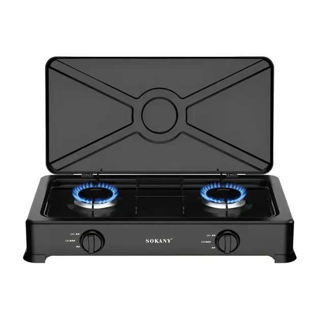 Двухконфорочная газовая плита SK-07004 – компактная и мощная плита для дома, дачи и путешествий  4,4 кВт Одесса - изображение 2
