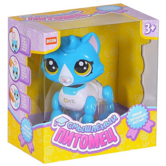 УЦІНКА! Інтерактивна іграшка Кмітливий вихованець "Кіт" DISON E5599-9(Light-Blue)-UC Блакитний Вінниця